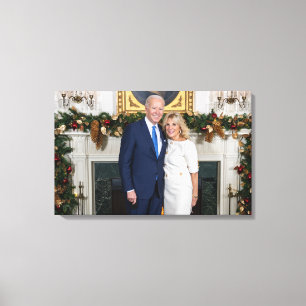 Weihnachten im Weißen Haus Präsident Joe Biden Fot Leinwanddruck