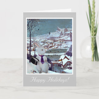 Weihnachten im Weißen Kaninchen - Vintage Kunstkar