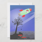 Weihnachten im Weltraum - Fotokarte Einladung (Rückseite)