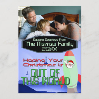 Weihnachten im Weltraum - Fotokarte Einladung