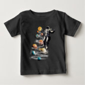 Weihnachten im Weltraumsolarsystem Astronaut Invit Baby T-shirt (Vorderseite)