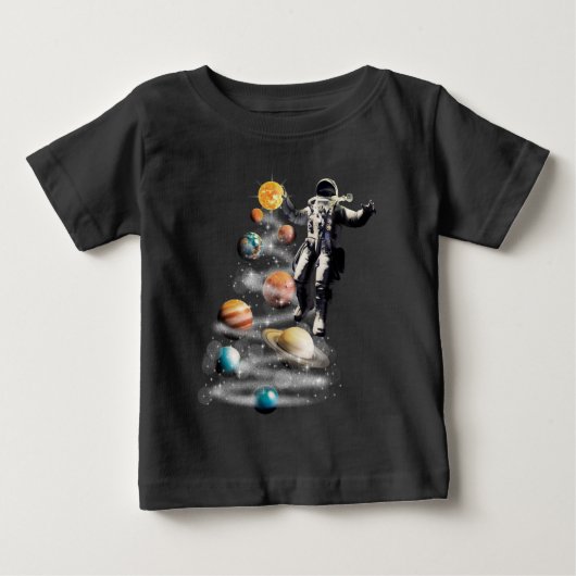 Weihnachten im Weltraumsolarsystem Astronaut Invit Baby T-shirt (Vorderseite)
