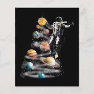 Weihnachten im Weltraumsolarsystem Astronaut Invit Flyer