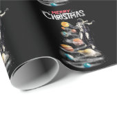 Weihnachten im Weltraumsolarsystem Astronaut Invit Geschenkpapier (Rolleneckpunkt)