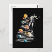 Weihnachten im Weltraumsolarsystem Astronaut Invit Postkarte (Vorne/Hinten)