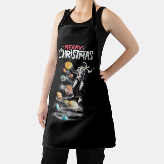 Weihnachten im Weltraumsolarsystem Astronaut Invit Schürze (InSitu)