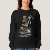 Weihnachten im Weltraumsolarsystem Astronaut Invit Sweatshirt (Vorderseite)