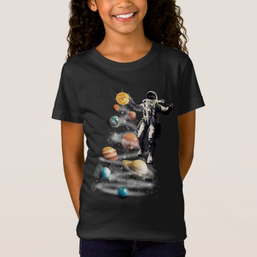 Weihnachten im Weltraumsolarsystem Astronaut Invit T-Shirt (Vorderseite)
