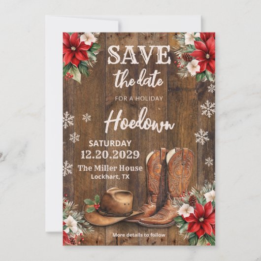 Weihnachten im Western Save the Date, Weihnachten- Einladung (Vorderseite)