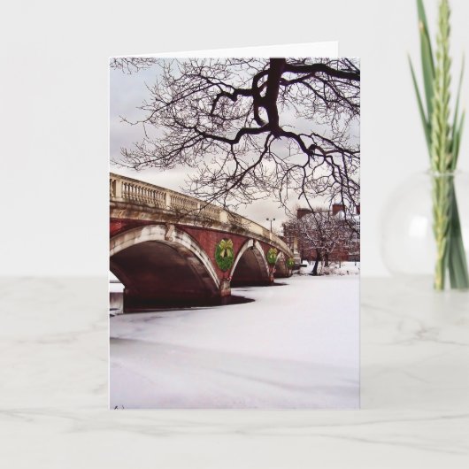 Weihnachten im Winter auf dem Charles River Boston (Vorderseite)