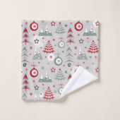 Weihnachten im Winter. Badhandtuch Set (Waschlappen)