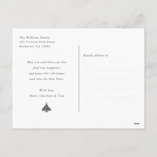 Weihnachten im Winter Garland Schneeflocke Rot (Rückseite)