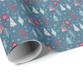 Weihnachten im Winter. Geschenkpapier (Rolleneckpunkt)