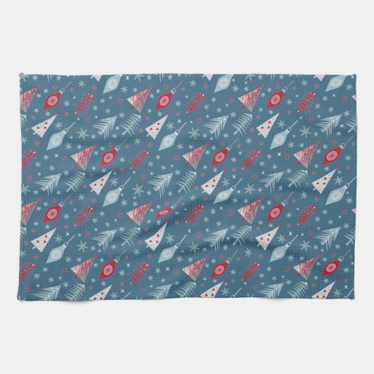 Weihnachten im Winter. Geschirrtuch (Horizontal)