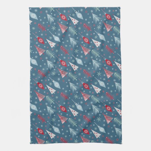 Weihnachten im Winter. Geschirrtuch (Vertikal)