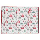 Weihnachten im Winter. Große Geschenktasche Geschenktüte (Rückseite)