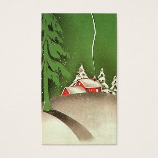 Weihnachten im Winter, Haus im Wald im Winter Schn (Vorderseite)