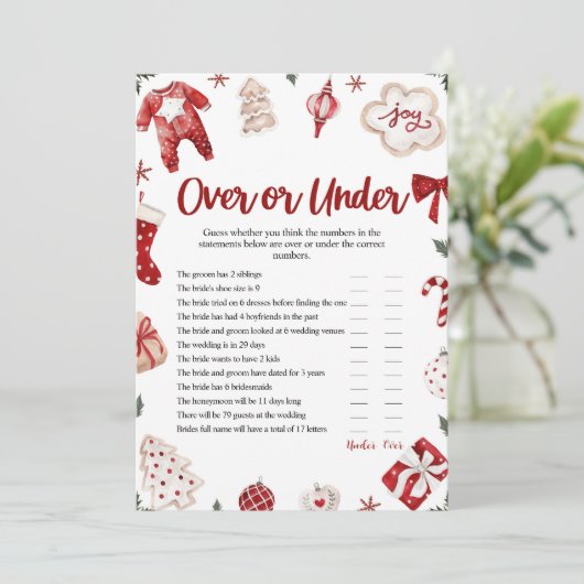 Weihnachten im Winter oder unter Kinderdusche Einladung (Stehend Vorderseite)