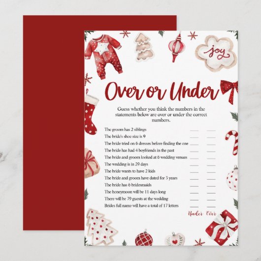 Weihnachten im Winter oder unter Kinderdusche Einladung (Vorne/Hinten)