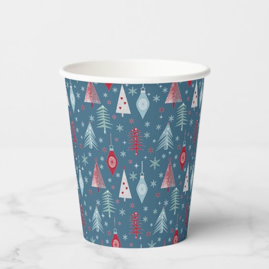 Weihnachten im Winter. Pappbecher (Rückseite)