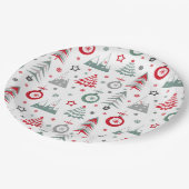 Weihnachten im Winter. Pappteller (Schrägansicht)