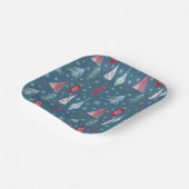 Weihnachten im Winter. Pappteller (Gewinkelt)