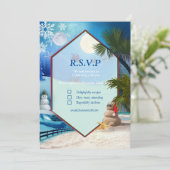 Weihnachten im Winter & Sommer Kollektion Einladun Einladung (Stehend Vorderseite)