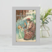 Weihnachten im Winterwald mit Engel (Stehend Vorderseite)