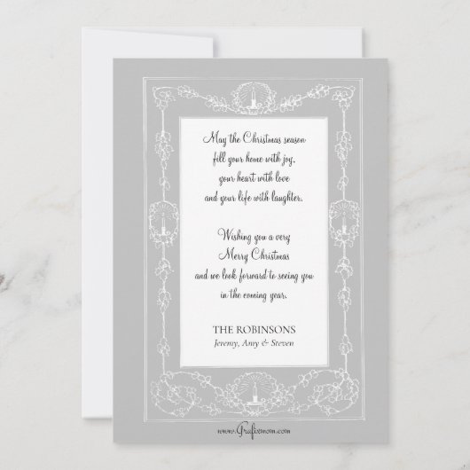 Weihnachten im Winterwald mit Engel (Rückseite)