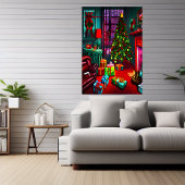 Weihnachten im Wohnzimmer | AI Art Poster