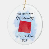 Weihnachten im Wyoming Staat Ornament (Links)
