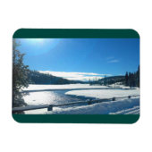 Weihnachten im Yellowstone Foto Magnet (Horizontal)