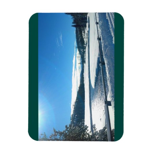 Weihnachten im Yellowstone Foto Magnet (Vertikal)