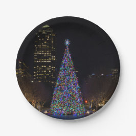 Weihnachten im Zentrum von Dallas Pappteller