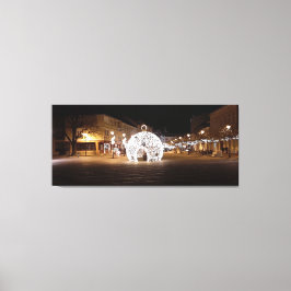 Weihnachten im Zentrum von Esztergom Ungarn. Leinwanddruck