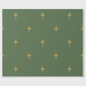 Weihnachten Imitate Gold Foil Stern in der Taufe G Geschenkpapier (Flach)