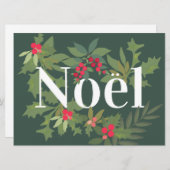 Weihnachten immergrüne Blätter und Beeren Urlaub (Vorne/Hinten)