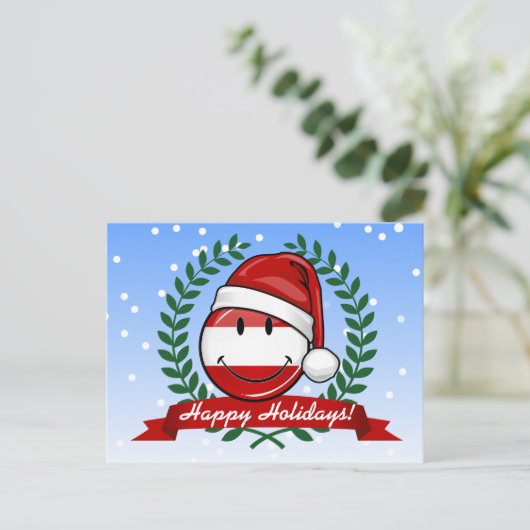 Weihnachten in Albanien | Lächelnde Flagge (Stehend Vorderseite)