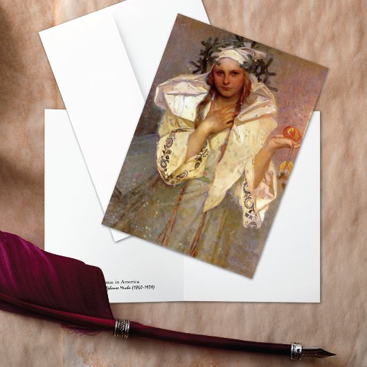 Weihnachten in Amerika Illustration Alphonse Mucha