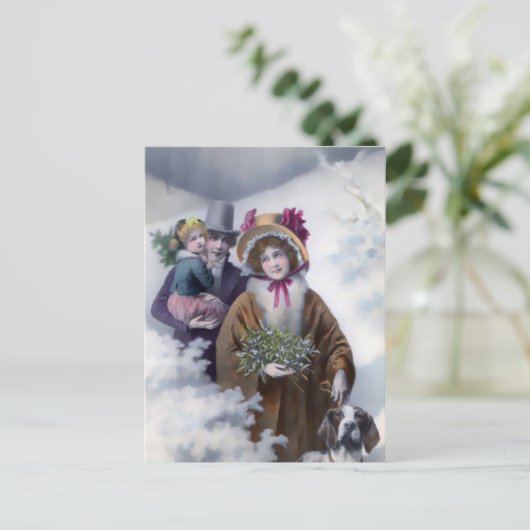 Weihnachten in Andover, Vintages Urlaubsdesign (Stehend Vorderseite)