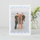 Weihnachten in Aquarellen Blau Grandmillennial (Stehend Vorderseite)