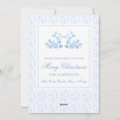 Weihnachten in Aquarellen Blau Grandmillennial (Rückseite)