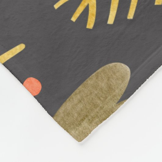 Weihnachten in Aquarellen: Feierliches nahtloses M Fleecedecke (Ecke)