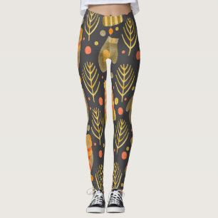Weihnachten in Aquarellen: Feierliches nahtloses M Leggings