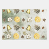 Weihnachten in Aquarellen. Geschenkpapier Set (Vorderseite 3)