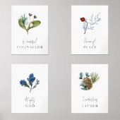 Weihnachten in Aquarellen Isiah 9:6 Bilderwand Sets (Vorderseite)