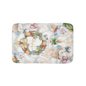 Weihnachten in Aquarellen Mit Monogramm Badematte (Vorderseite)