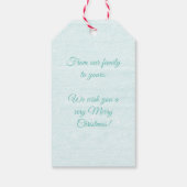 Weihnachten in Aquarellen Niedliche Waldtiere Geschenkanhänger (Rückseite)