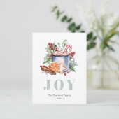 Weihnachten in Aquarellen Niedlicher Urlaub Postka (Stehend Vorderseite)