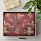 Weihnachten in Aquarellen Rotes Gold Seidenpapier (Geschenk)